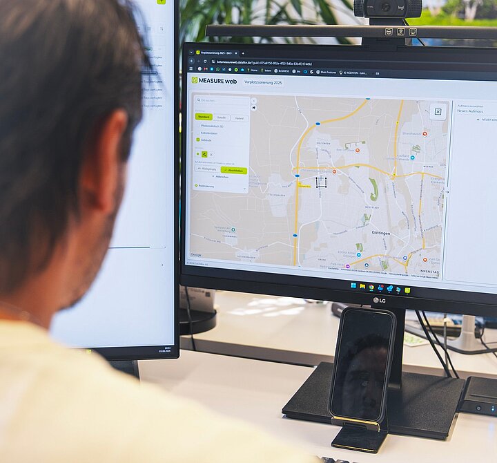 Messdaten und Geodaten in MEASURE web innerhalb von myDataflor