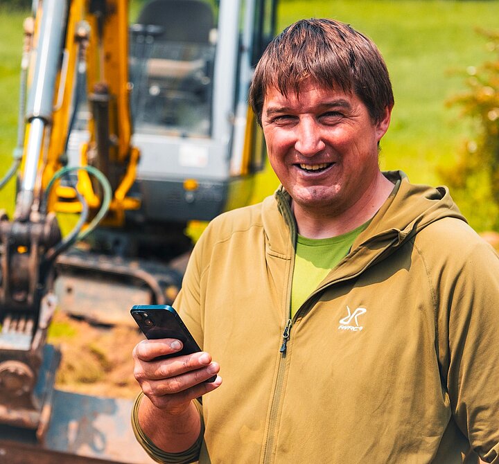 	Projektinformationen und Baufortschritt in PROJECT app